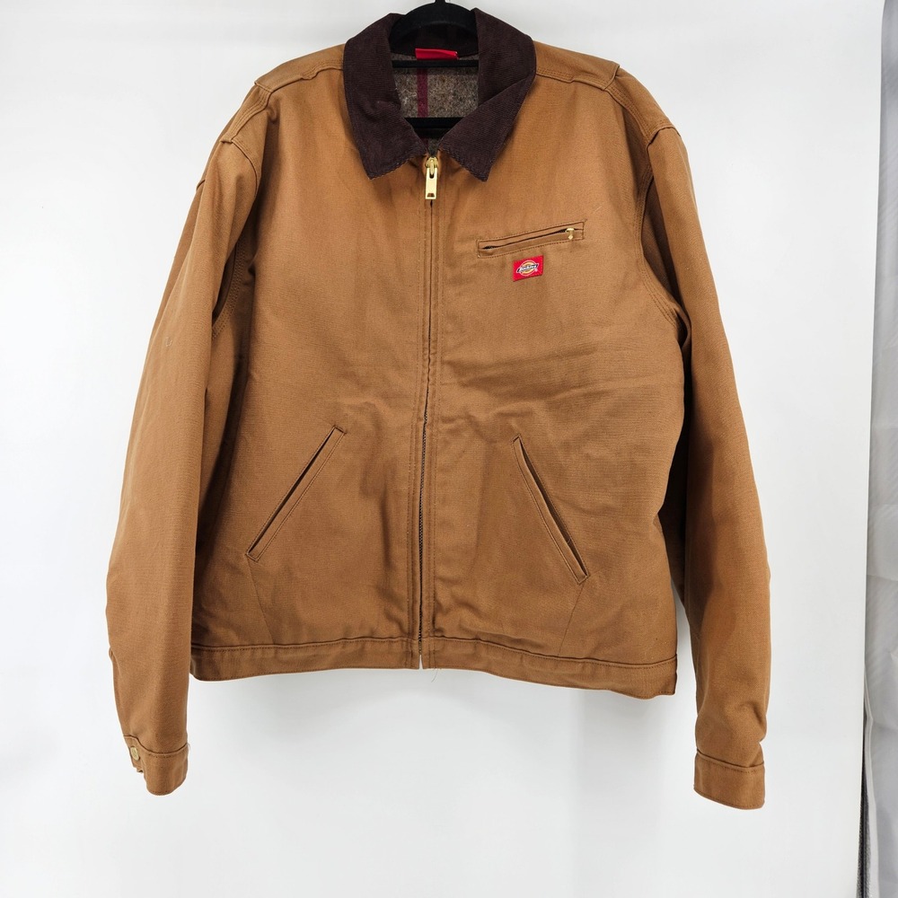 Dickies Mens Insulated Work Barn Jacket Corduroy Collar Chore Coat Large Outdoor